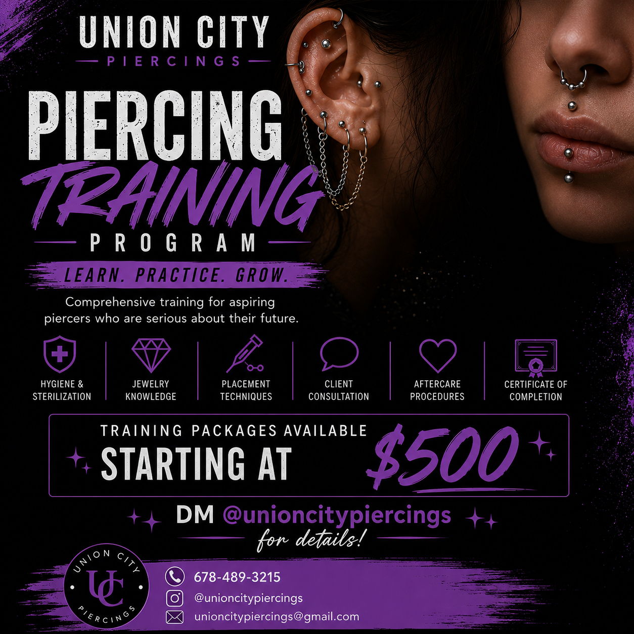 Union City Piercings – Piercing Training Program