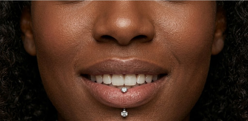 Lip piercing